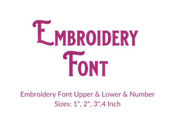 Black River Font Embroidery Design