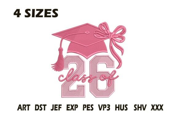 Class of 2026 Graduation Bow Embroidery