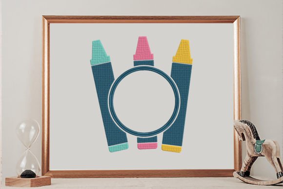 Crayons Monogram Frame