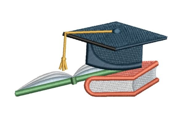 Graduation Cap and Books