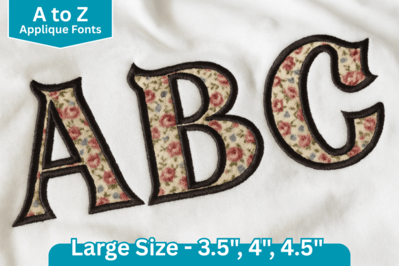 Royal Stitch Applique Embroidery Font
