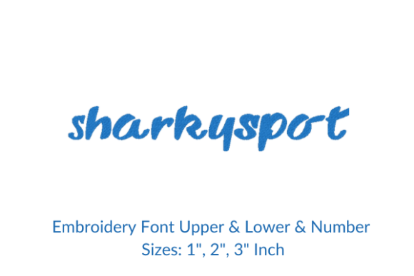 Sharky Spot Font Embroidery Design