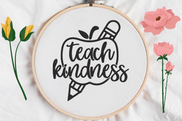 Teach Kindness, Apple and Pencil
