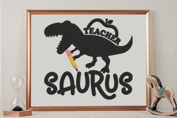 Teacher Saurus: A Whimsical, Work-Ready Embroidery Design