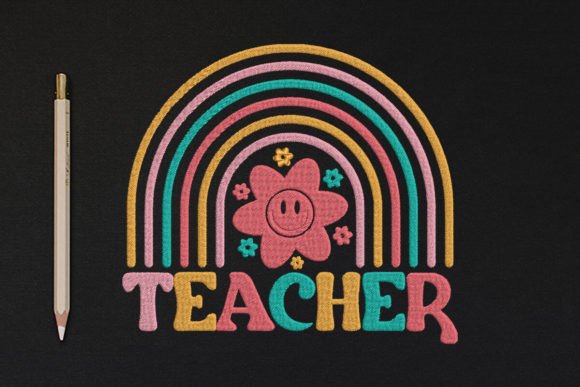 Teacher Sign Rainbow