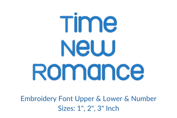 Times New Romance Font Embroidery Design