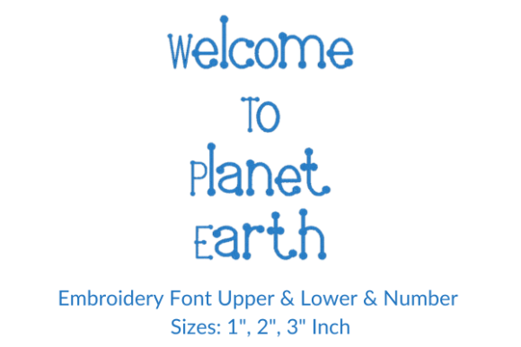 Welcome to Planet Earth Font